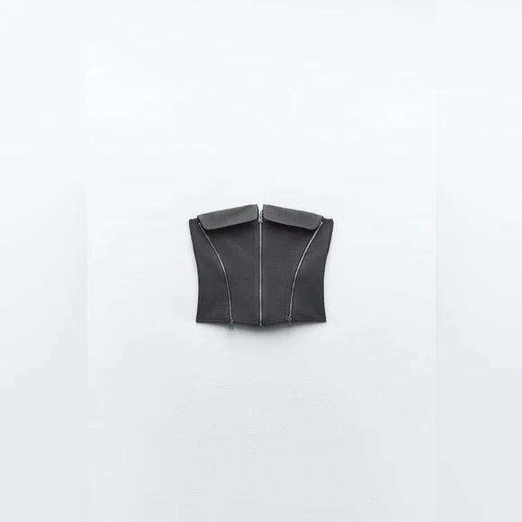 ZARA ZW COLLECTION BUSTIER TOP - Picture 6 of 11
